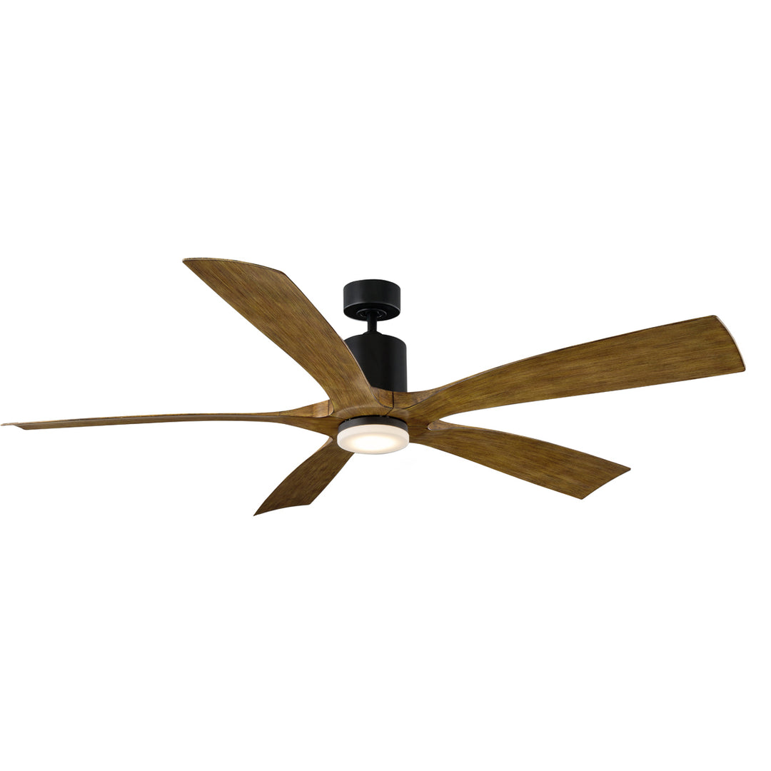 Aviator 70 70"Ceiling Fan in Matte Black/Distressed Koa - available from The Lighting Shoppe, trusted by Canadian homeowners
