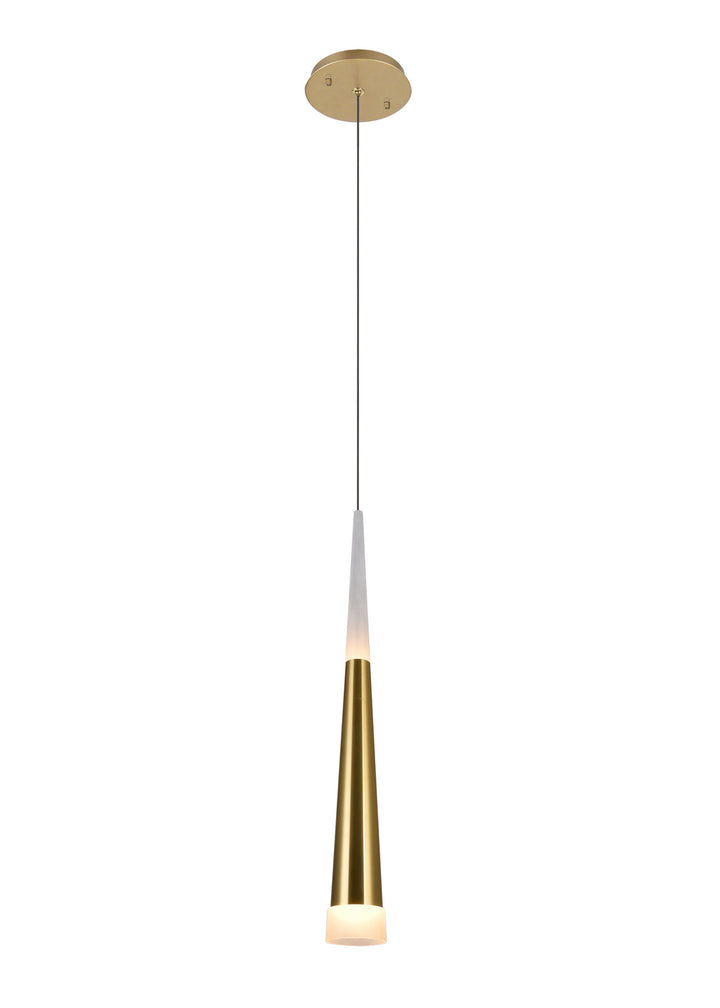 Andes LED Mini Pendant in Satin Gold - available from The Lighting Shoppe, trusted by Canadian homeowners