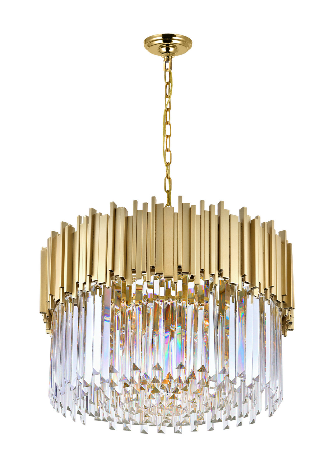 Deco Seven Light Chandelier in Medallion Gold - available from The Lighting Shoppe, trusted by Canadian homeowners