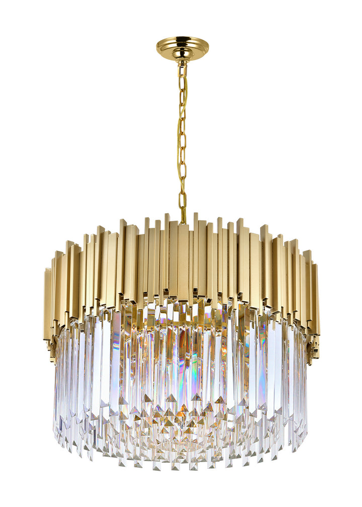 Deco Seven Light Chandelier in Medallion Gold - available from The Lighting Shoppe, trusted by Canadian homeowners