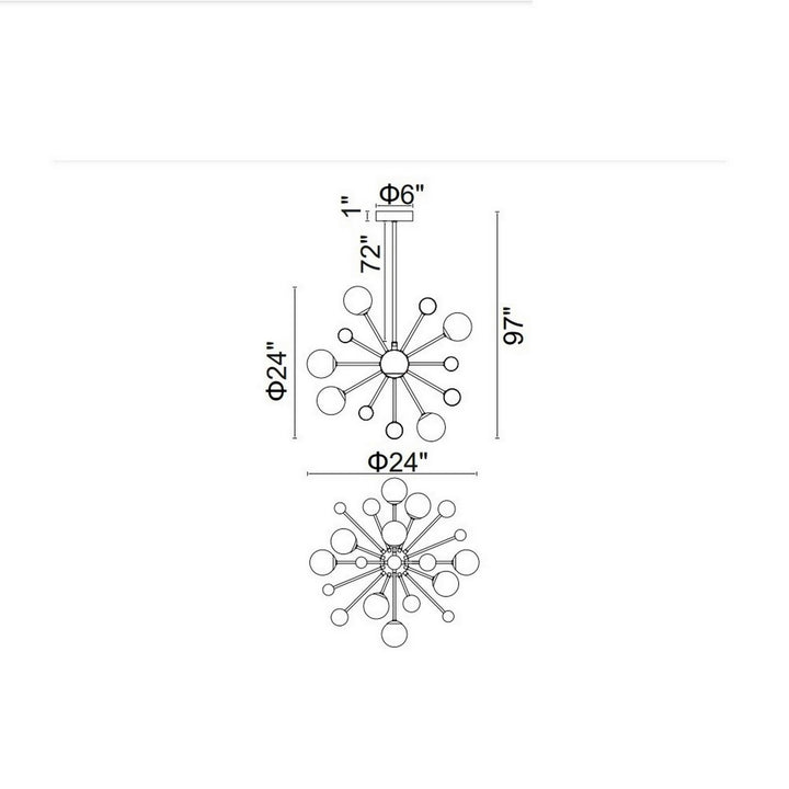 CWI Lighting Canada - 1125P24-11-268 - LED Chandelier - Element - Sun Gold
