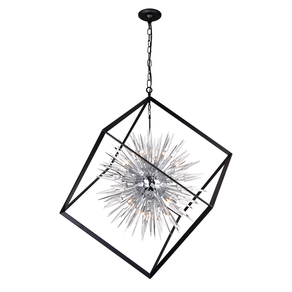 CWI Lighting Canada - 1178P44-20-601 - 20 Light Chandelier - Starburst - Chrome & Black