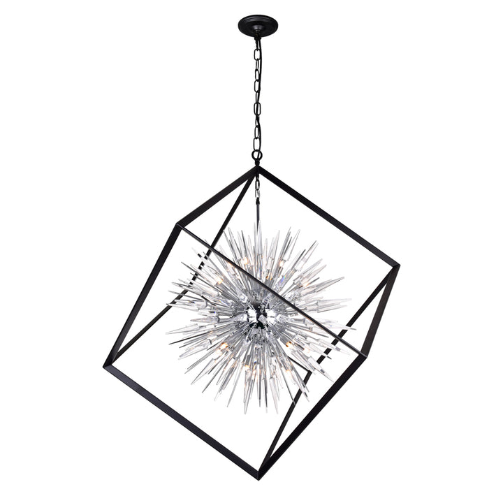 CWI Lighting Canada - 1178P44-20-601 - 20 Light Chandelier - Starburst - Chrome & Black