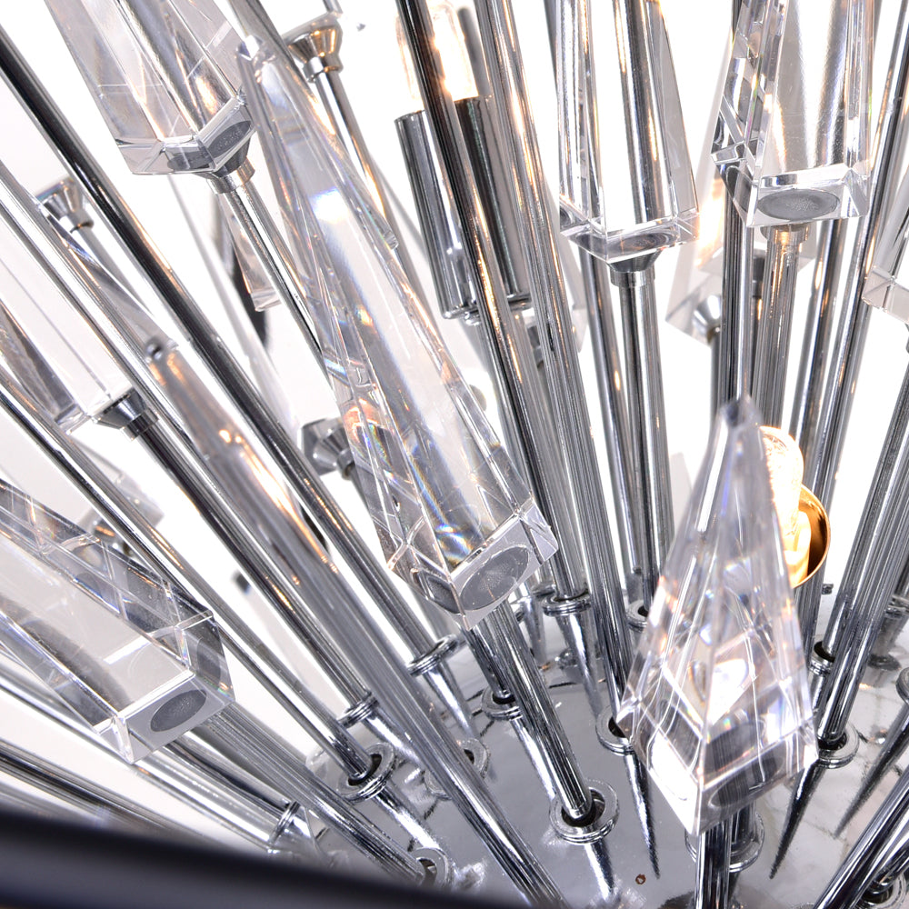CWI Lighting Canada - 1178P44-20-601 - 20 Light Chandelier - Starburst - Chrome & Black
