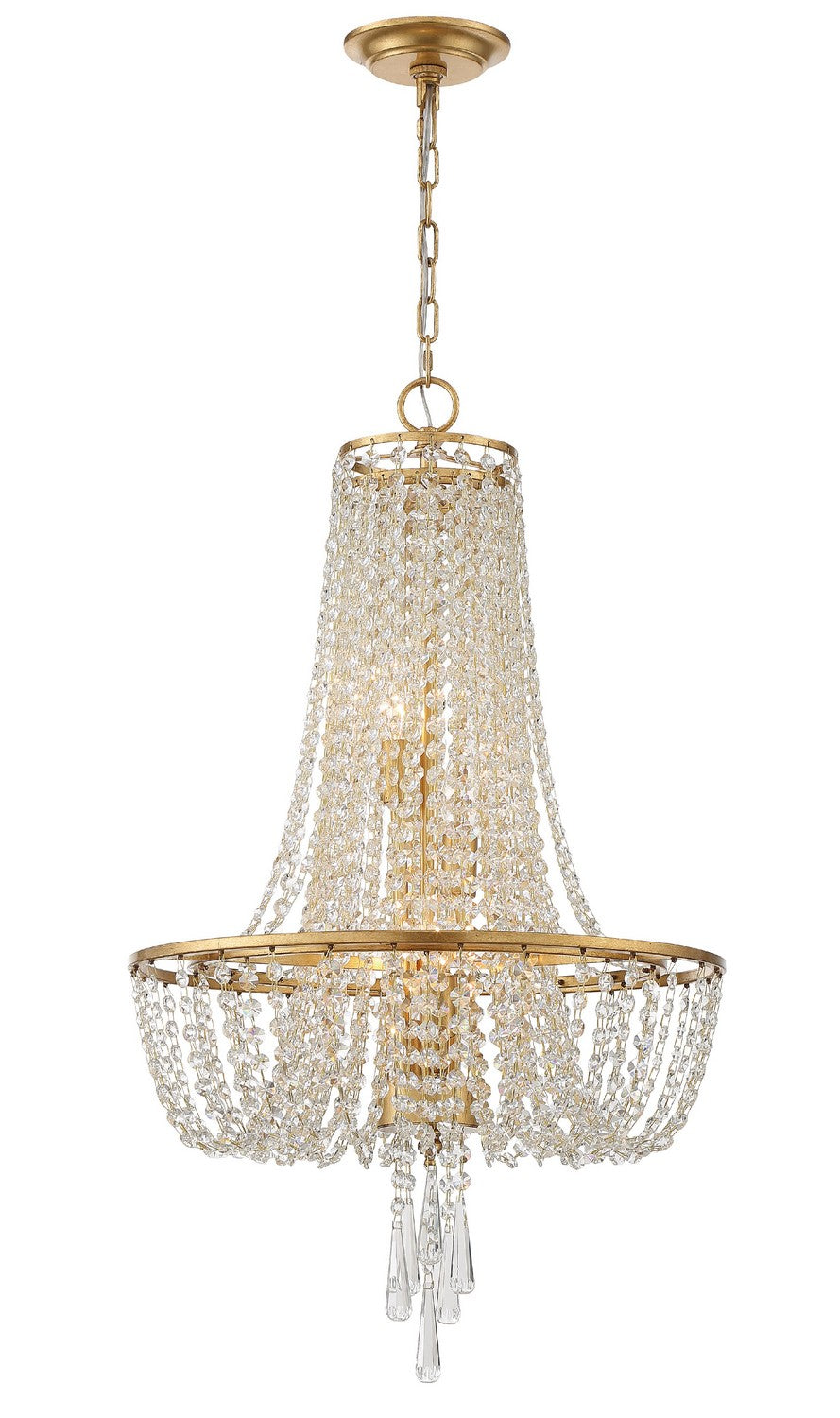 Arcadia Four Light Chandelier in Antique Gold - available from The Lighting Shoppe, trusted by Canadian homeowners