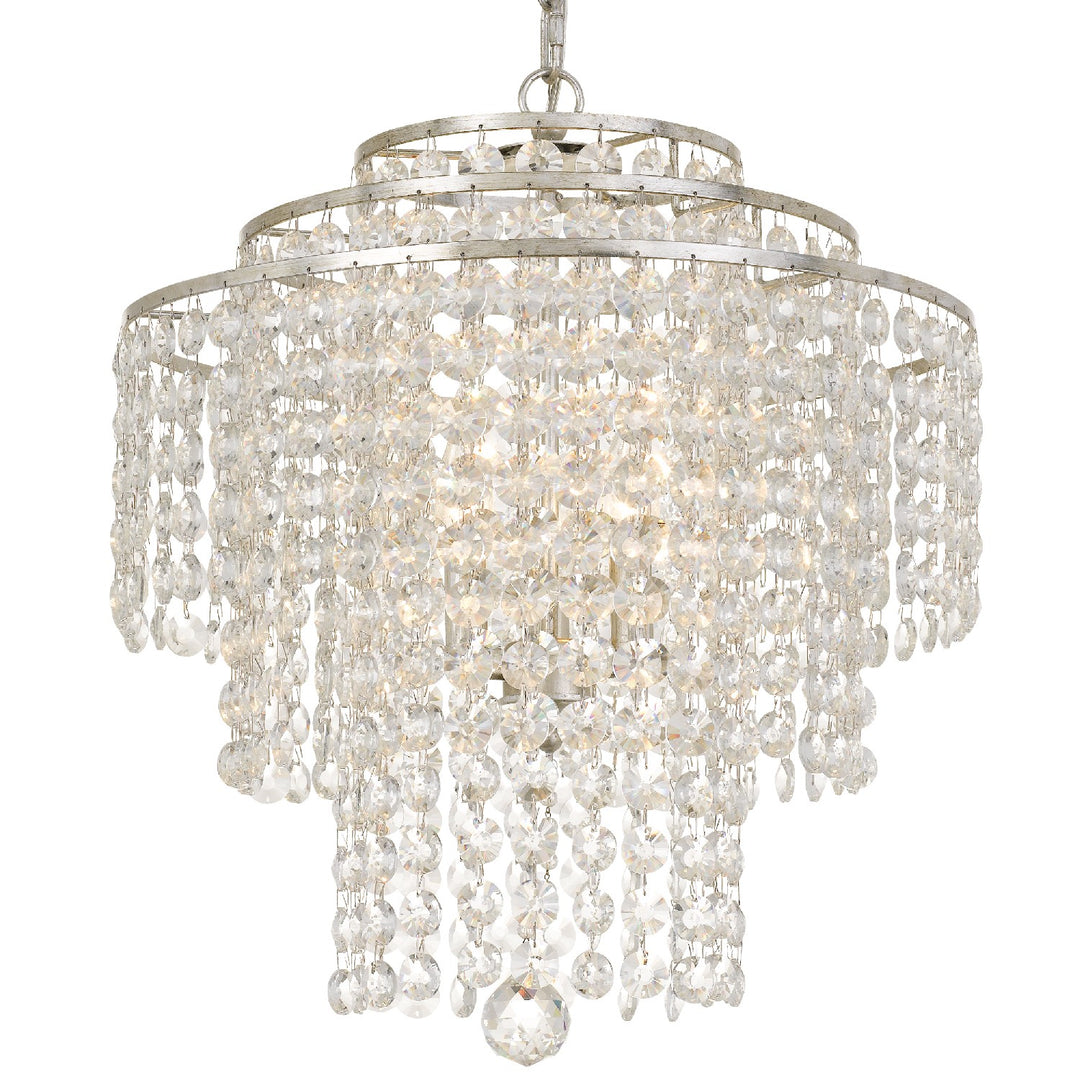 Arielle Four Light Chandelier in Antique Silver - available from The Lighting Shoppe, trusted by Canadian homeowners