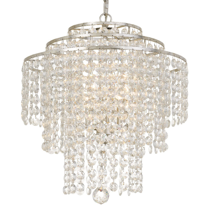 Arielle Four Light Chandelier in Antique Silver - available from The Lighting Shoppe, trusted by Canadian homeowners