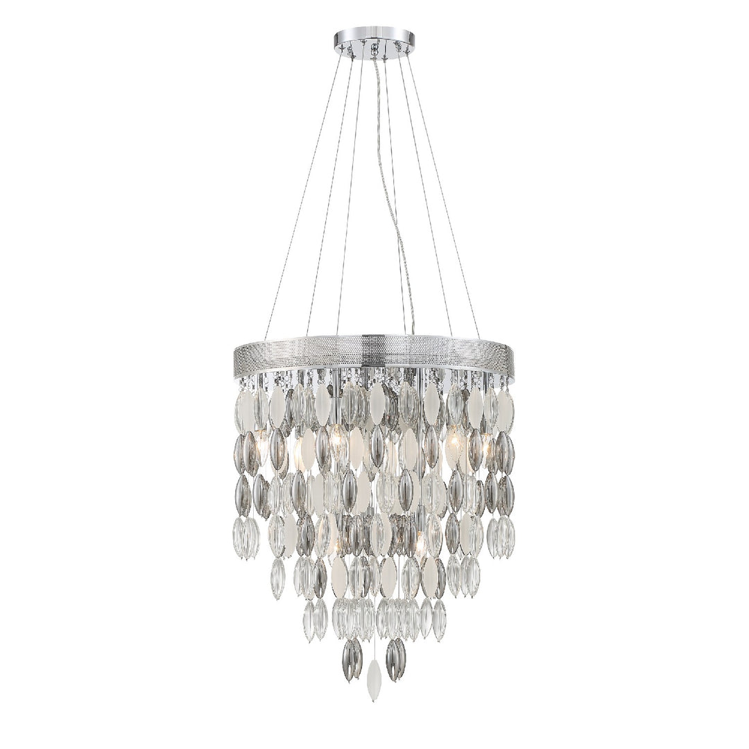 Hudson Nine Light Chandelier in Polished Chrome - available from The Lighting Shoppe, trusted by Canadian homeowners