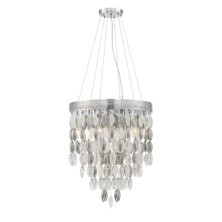 Hudson Nine Light Chandelier in Polished Chrome - available from The Lighting Shoppe, trusted by Canadian homeowners