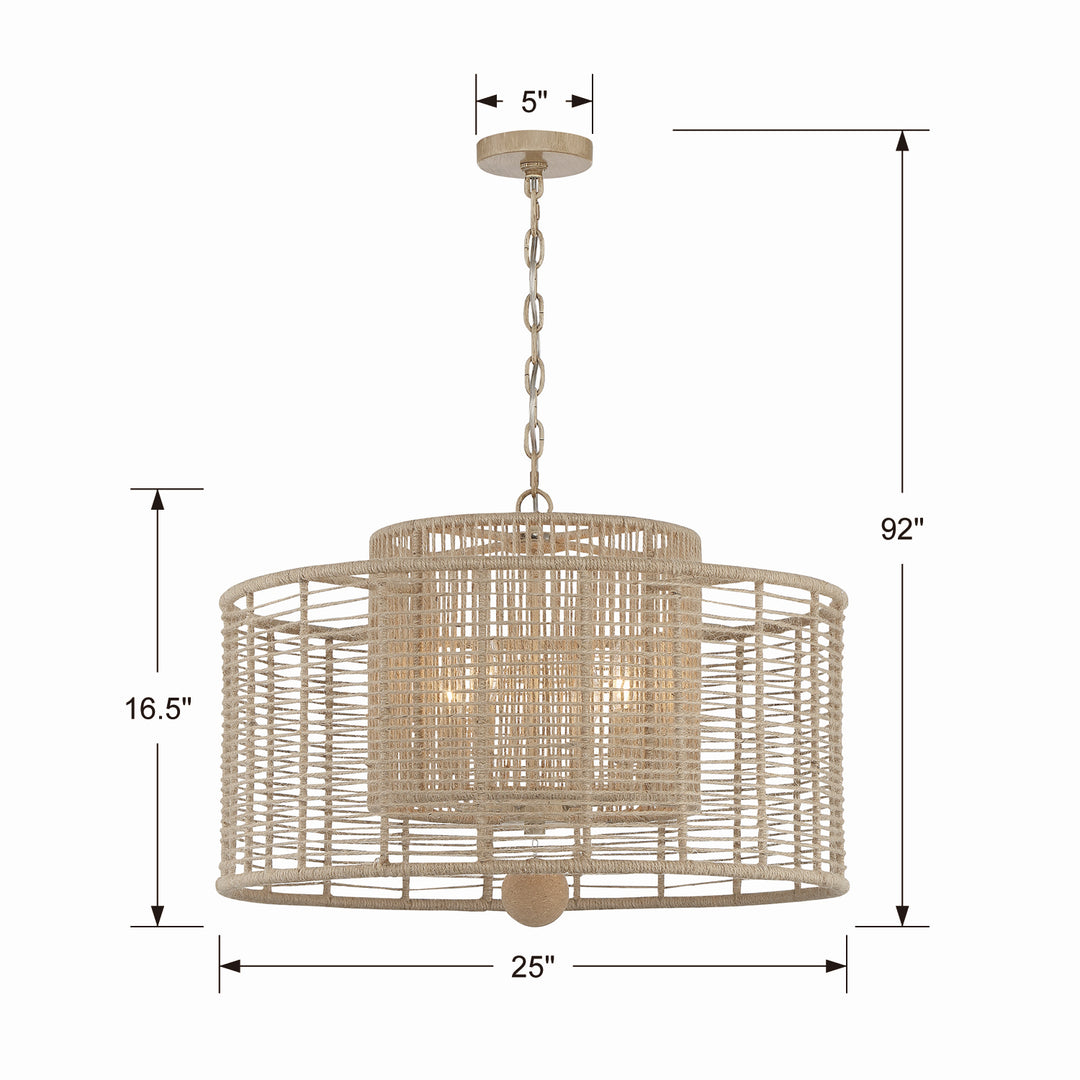 Crystorama - JAY-A5004-BS - Four Light Chandelier - Jayna - Burnished Silver