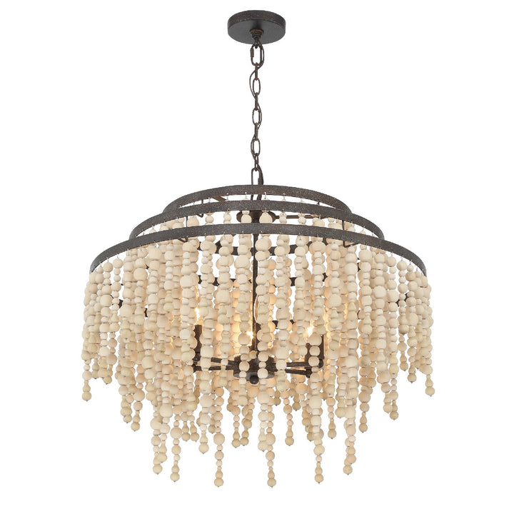 Poppy Six Light Chandelier in Forged Bronze - available from The Lighting Shoppe, trusted by Canadian homeowners
