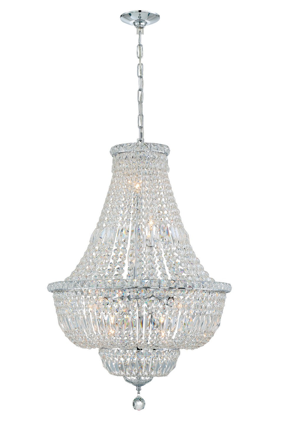 Roslyn Nine Light Chandelier in Polished Chrome - available from The Lighting Shoppe, trusted by Canadian homeowners