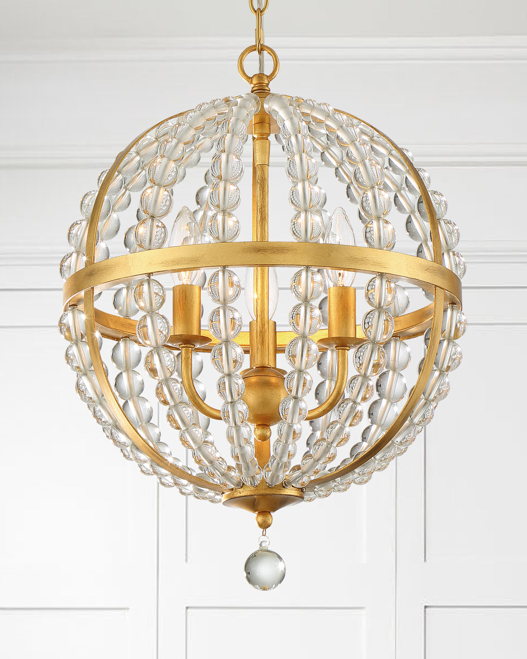 Roxy Three Light Chandelier in Antique Gold - available from The Lighting Shoppe, trusted by Canadian homeowners