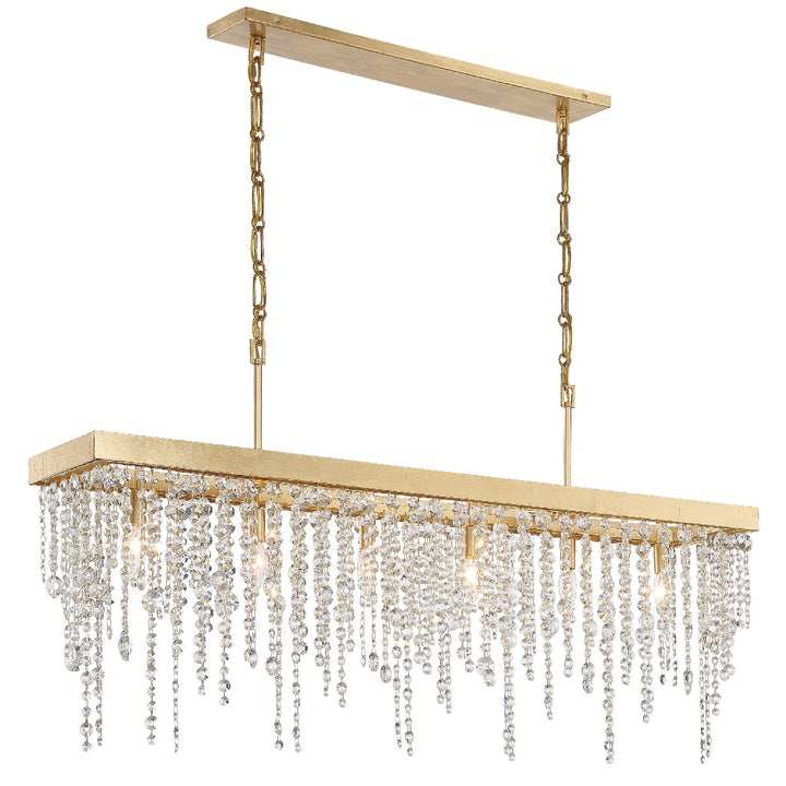 Crystorama - WIN-617-GA-CL-MWP - Six Light Chandelier - Winham - Antique Gold