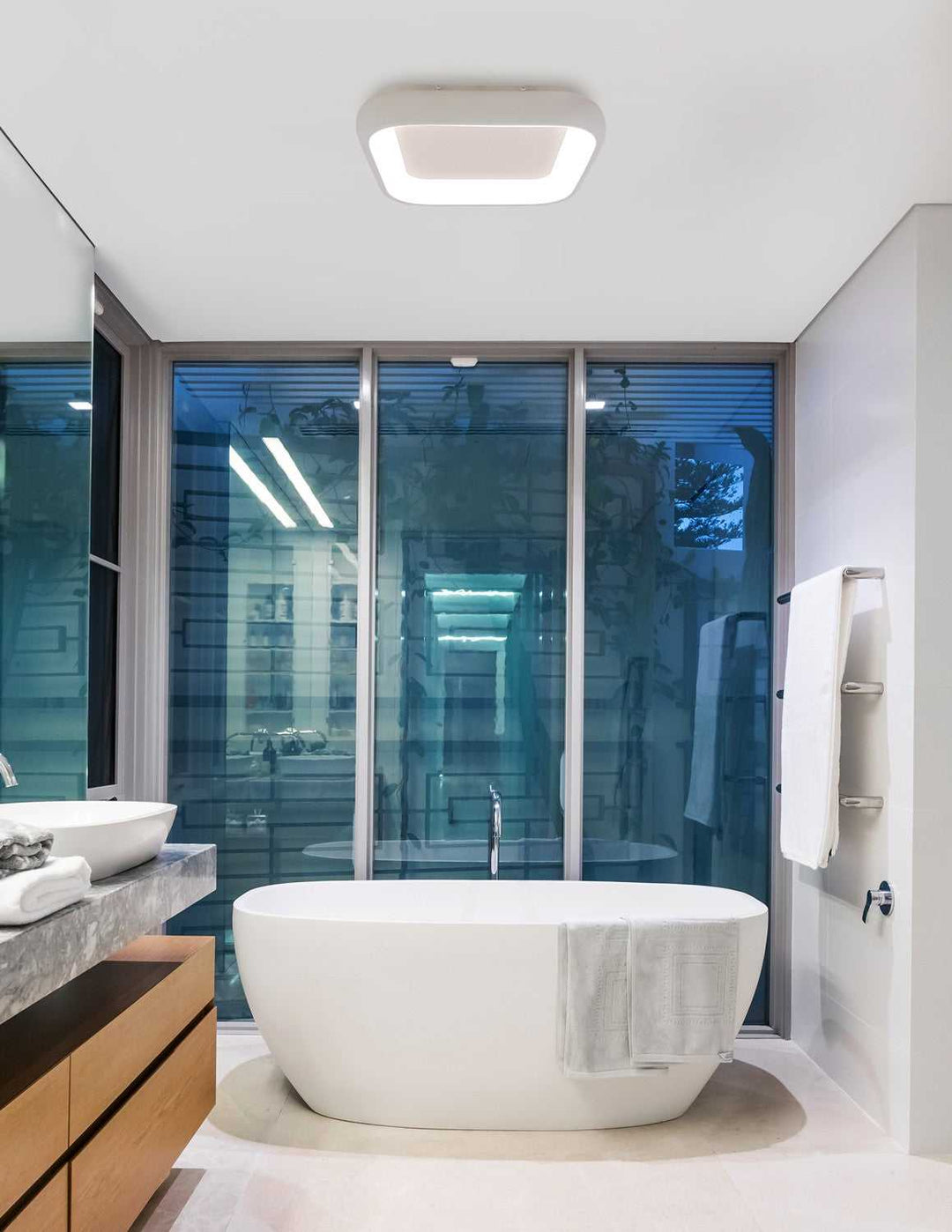 Acryluxe LED Flush-Mount in Matte White Justice Designs