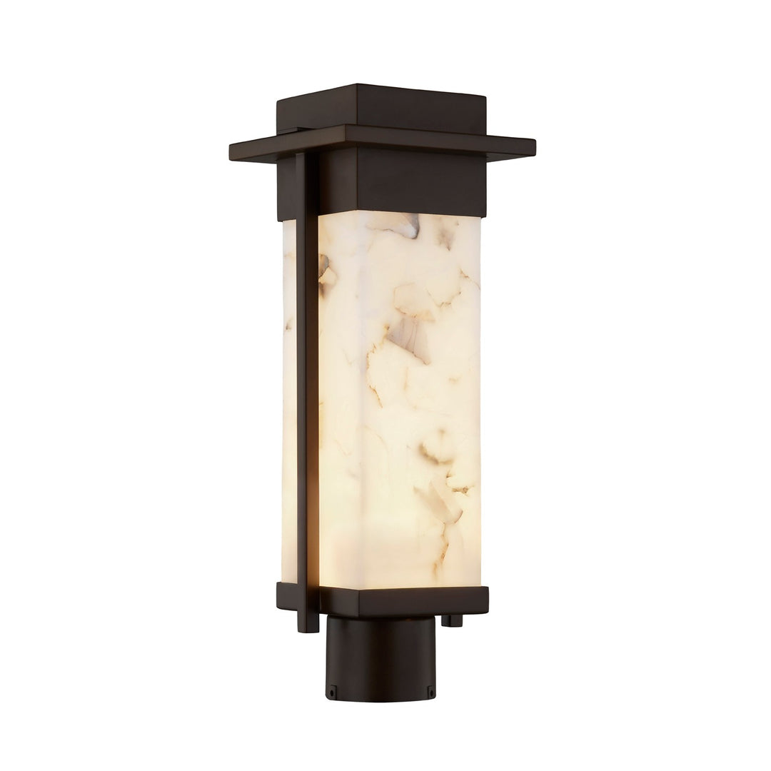 Justice Designs - ALR-7542W-DBRZ - LED Post Mount - Alabaster Rocks - Dark Bronze