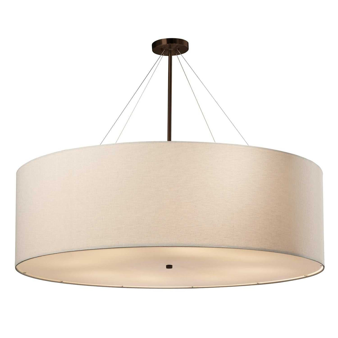 Textile Eight Light Pendant in Dark Bronze Justice Designs