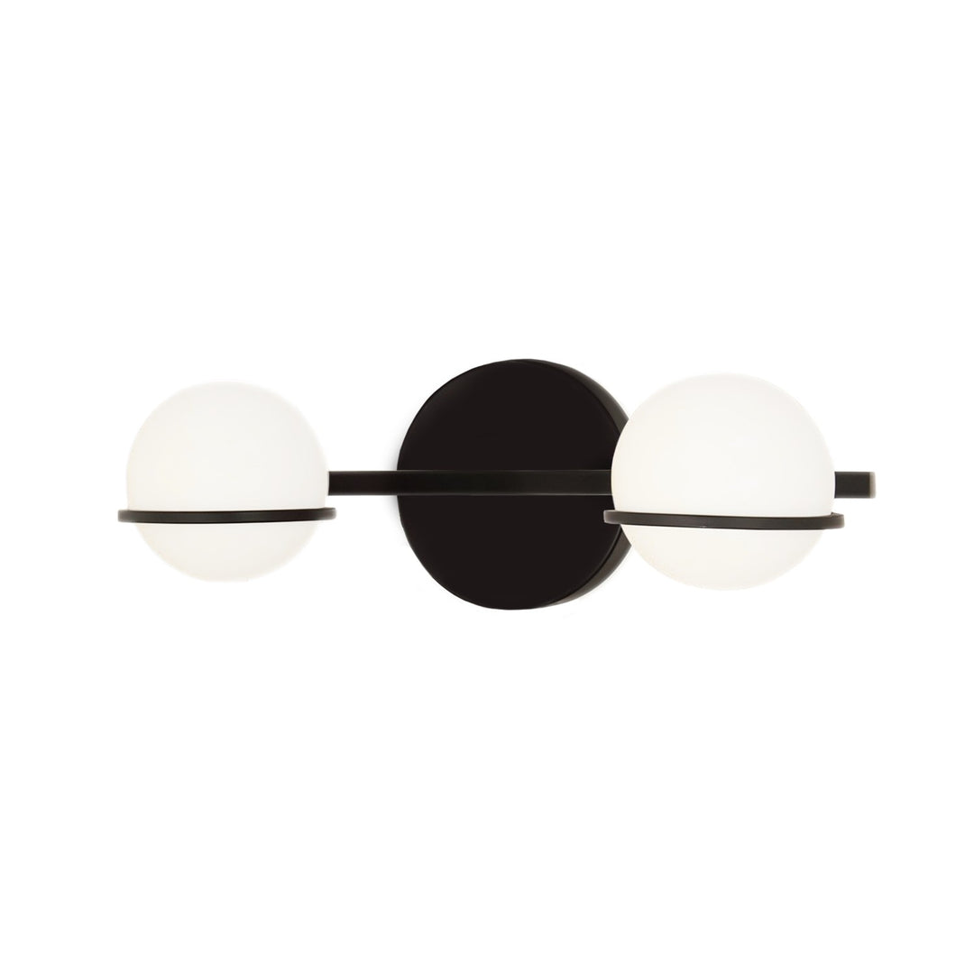 Justice Designs - FSN-4162-OPAL-MBLK - Two Light Bath Bar - Fusion - Matte Black