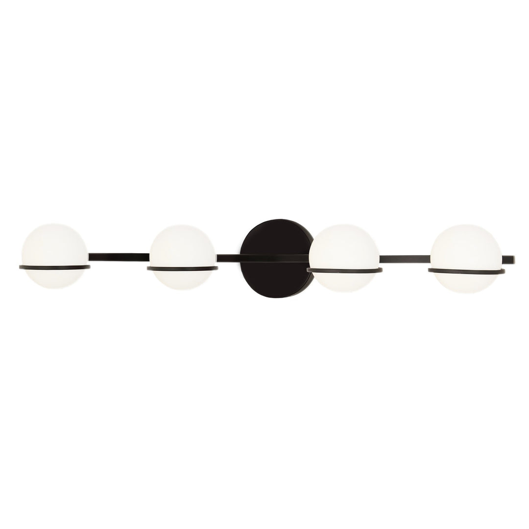 Justice Designs - FSN-4164-OPAL-MBLK - LED Bath Bar - Fusion - Matte Black