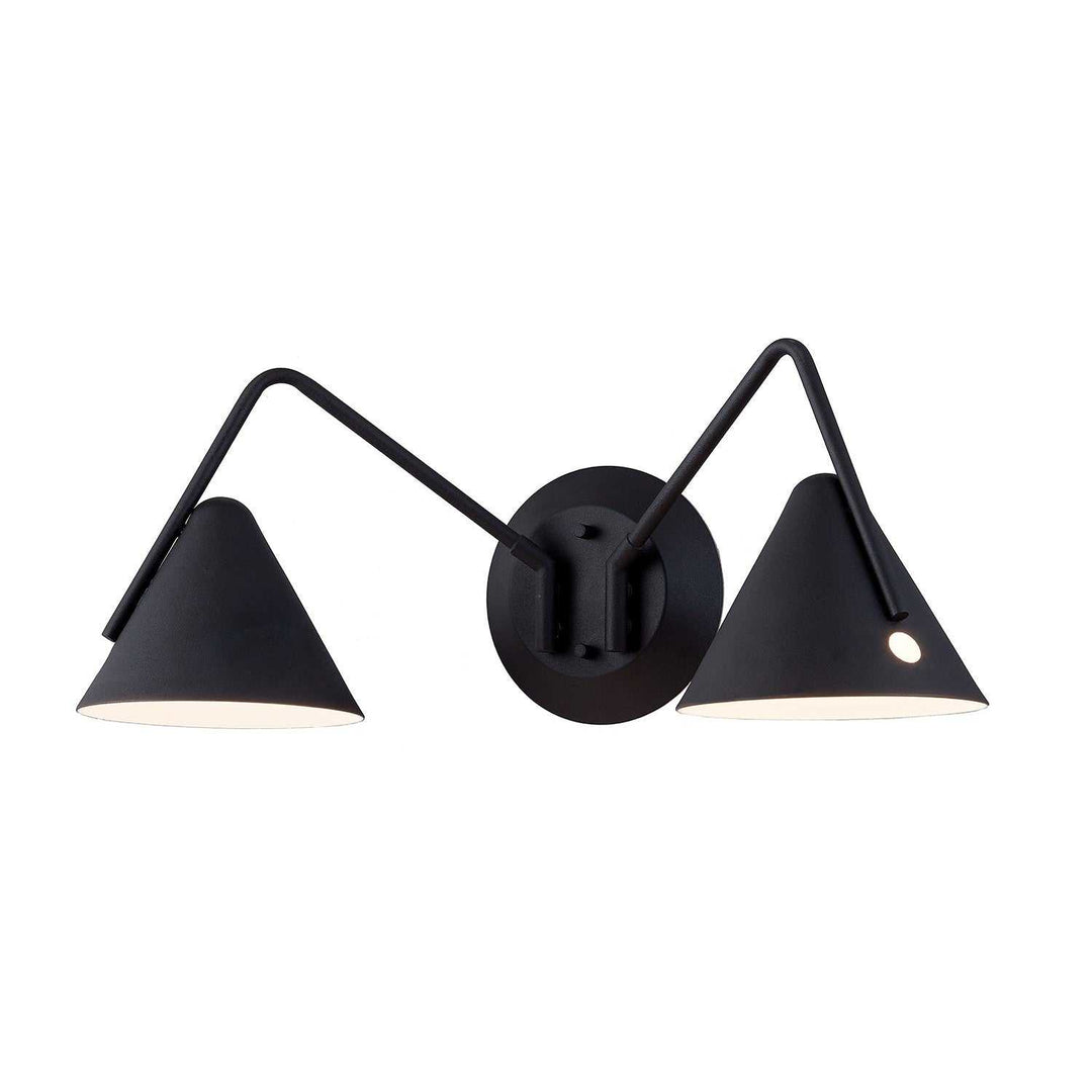 Zag LED Wall Sconce in Matte Black - Textured Justice Designs