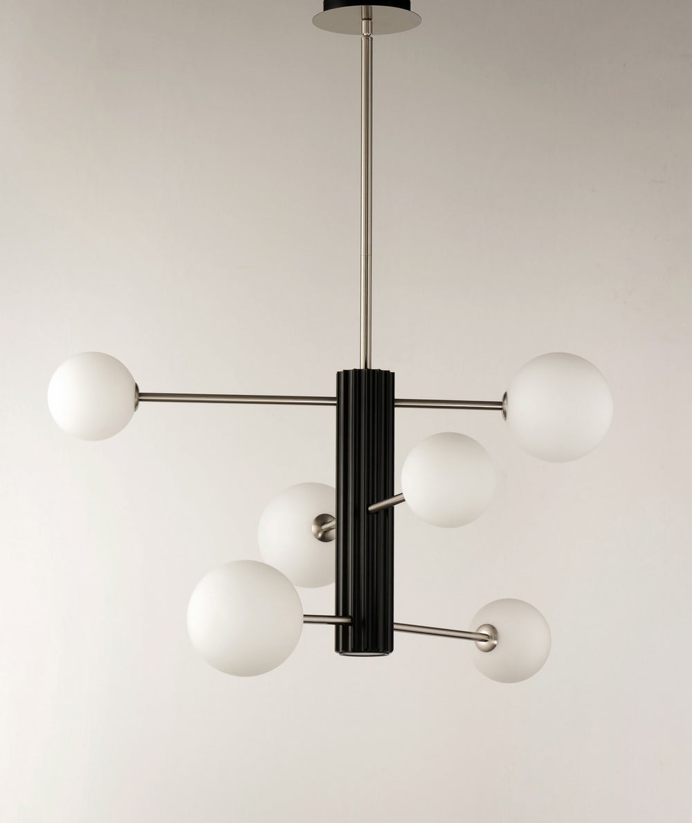 ET2 - E24064-92BKSN - LED Pendant - Cog - Black / Satin Nickel