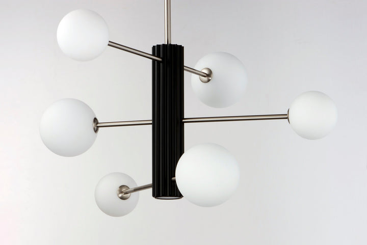 ET2 - E24064-92BKSN - LED Pendant - Cog - Black / Satin Nickel