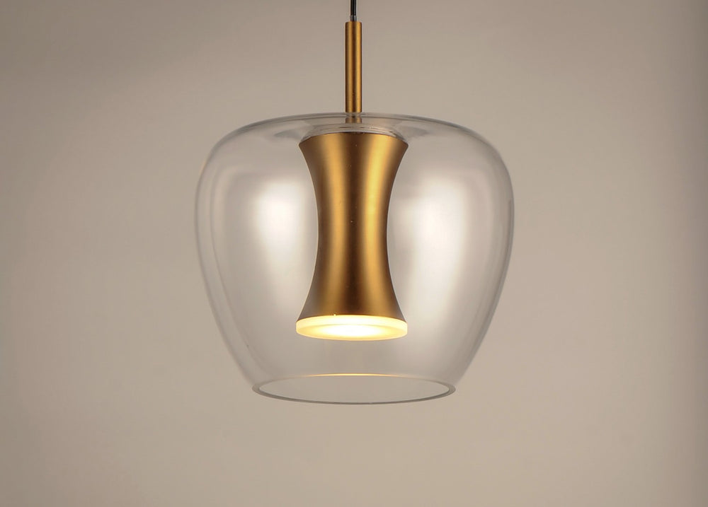 ET2 - E24162-18BKGLD - LED Pendant - Newton - Black / Gold