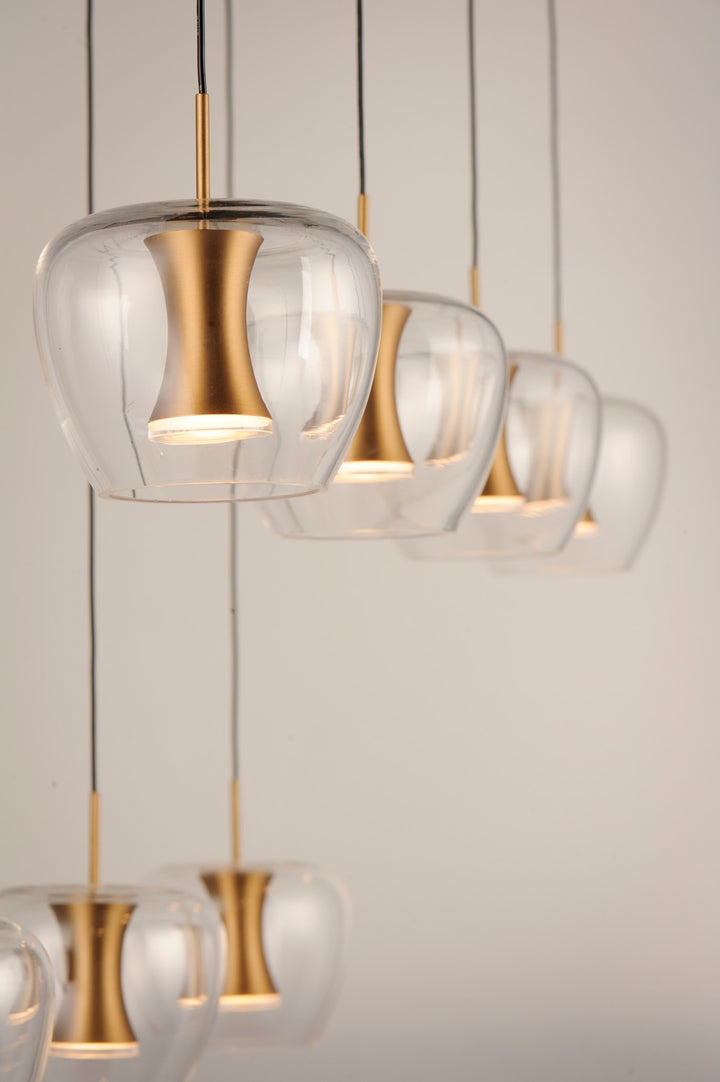 ET2 - E24165-18BKGLD - LED Pendant - Newton - Black / Gold