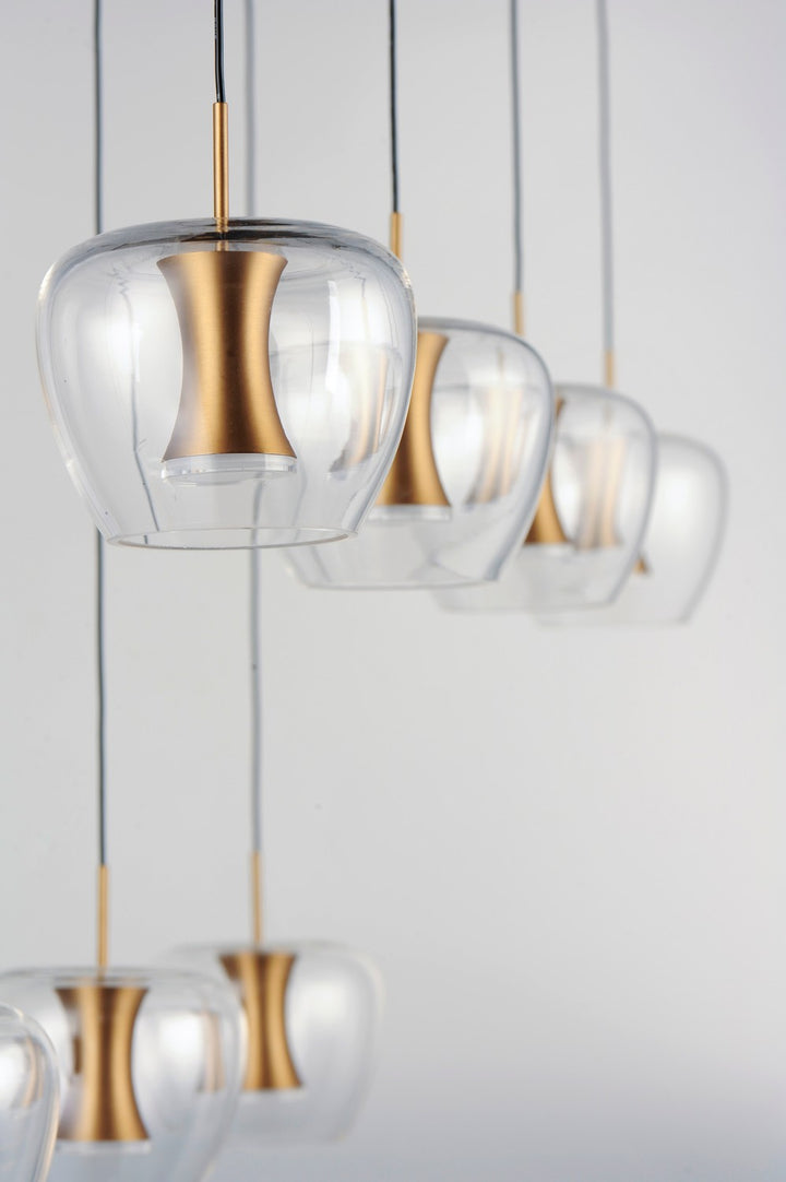 ET2 - E24165-18BKGLD - LED Pendant - Newton - Black / Gold