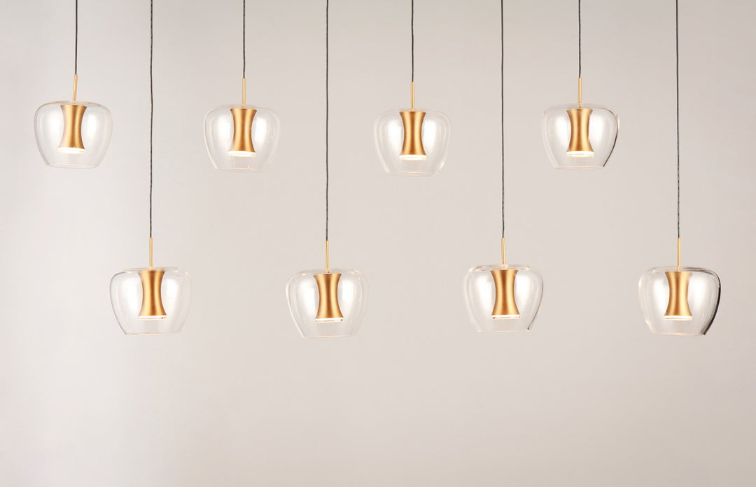 ET2 - E24165-18BKGLD - LED Pendant - Newton - Black / Gold