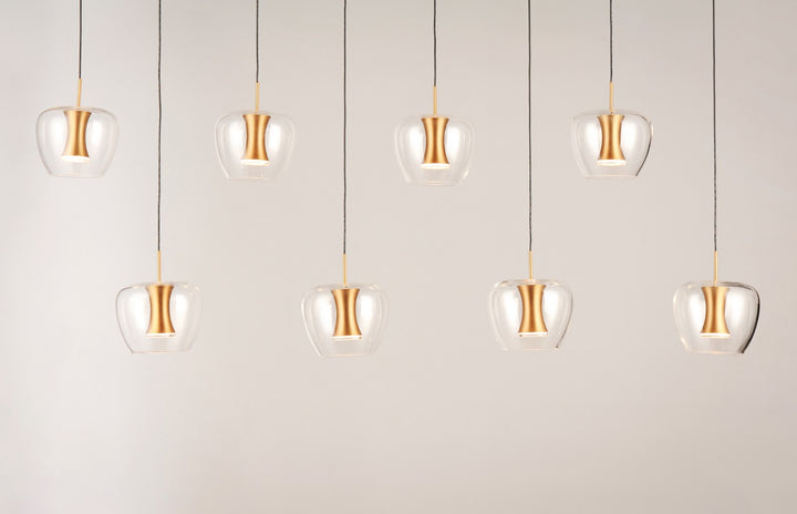 ET2 - E24165-18BKGLD - LED Pendant - Newton - Black / Gold