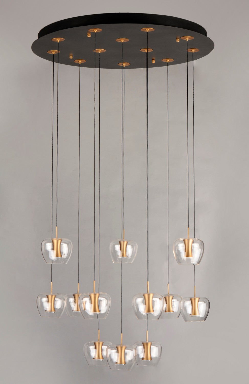 ET2 - E24167-18BKGLD - LED Pendant - Newton - Black / Gold