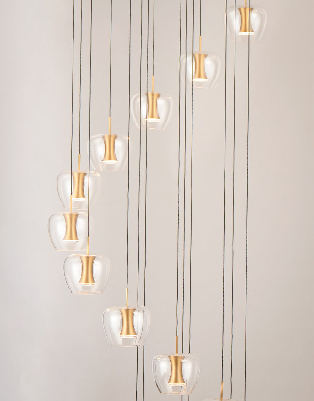 ET2 - E24169-18BKGLD - LED Pendant - Newton - Black / Gold