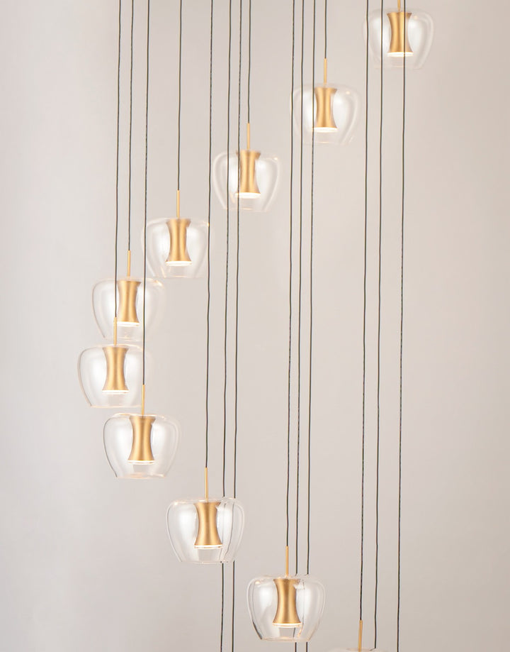 ET2 - E24169-18BKGLD - LED Pendant - Newton - Black / Gold