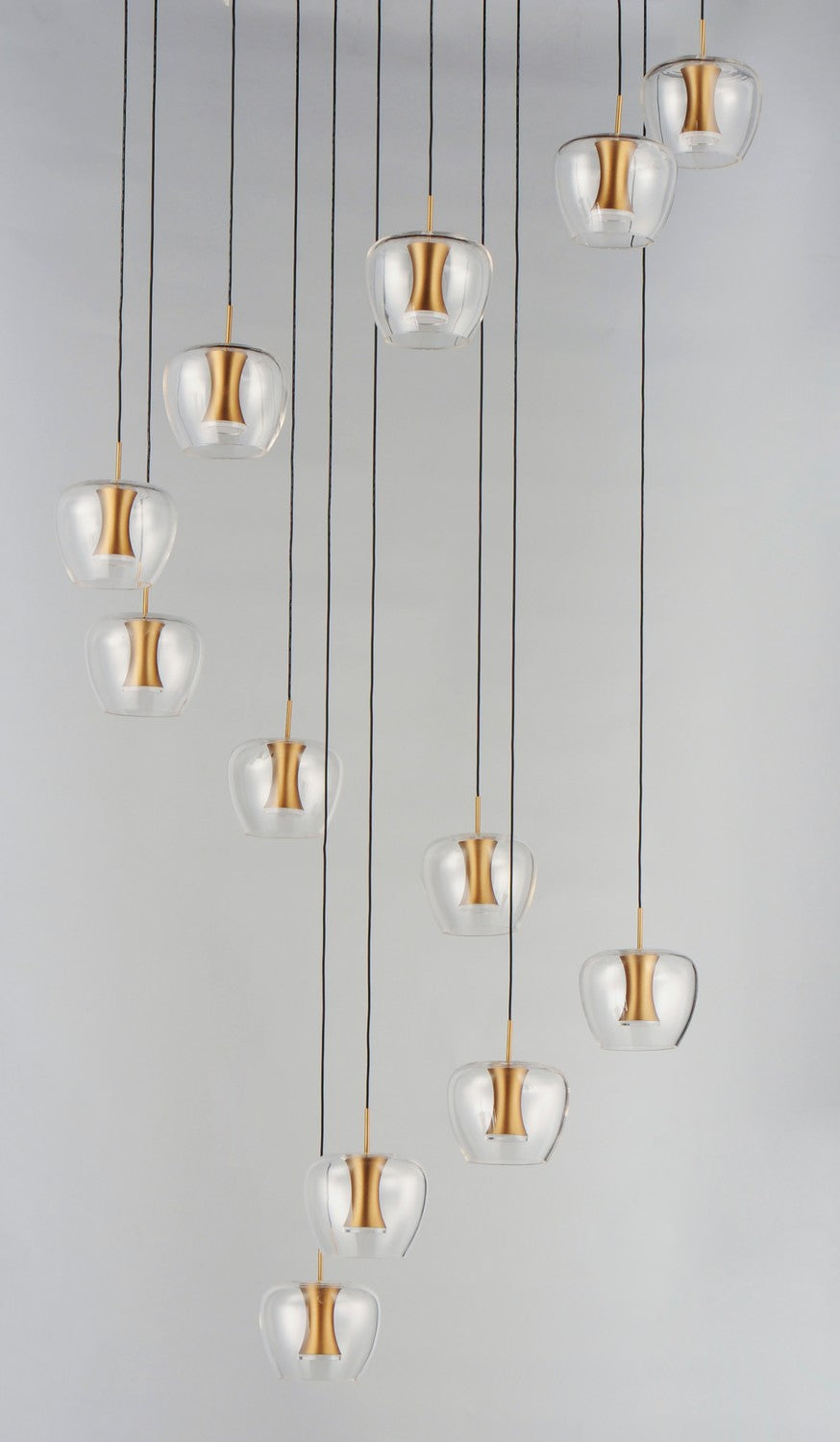 ET2 - E24169-18BKGLD - LED Pendant - Newton - Black / Gold