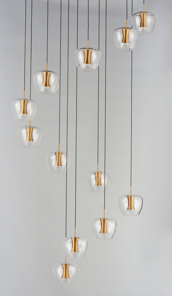 ET2 - E24169-18BKGLD - LED Pendant - Newton - Black / Gold