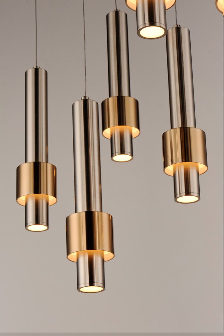 ET2 - E24757-SNSBR - LED Pendant - Reveal - Satin Nickel / Satin Brass