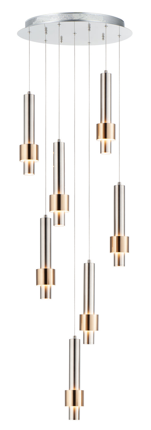ET2 - E24757-SNSBR - LED Pendant - Reveal - Satin Nickel / Satin Brass