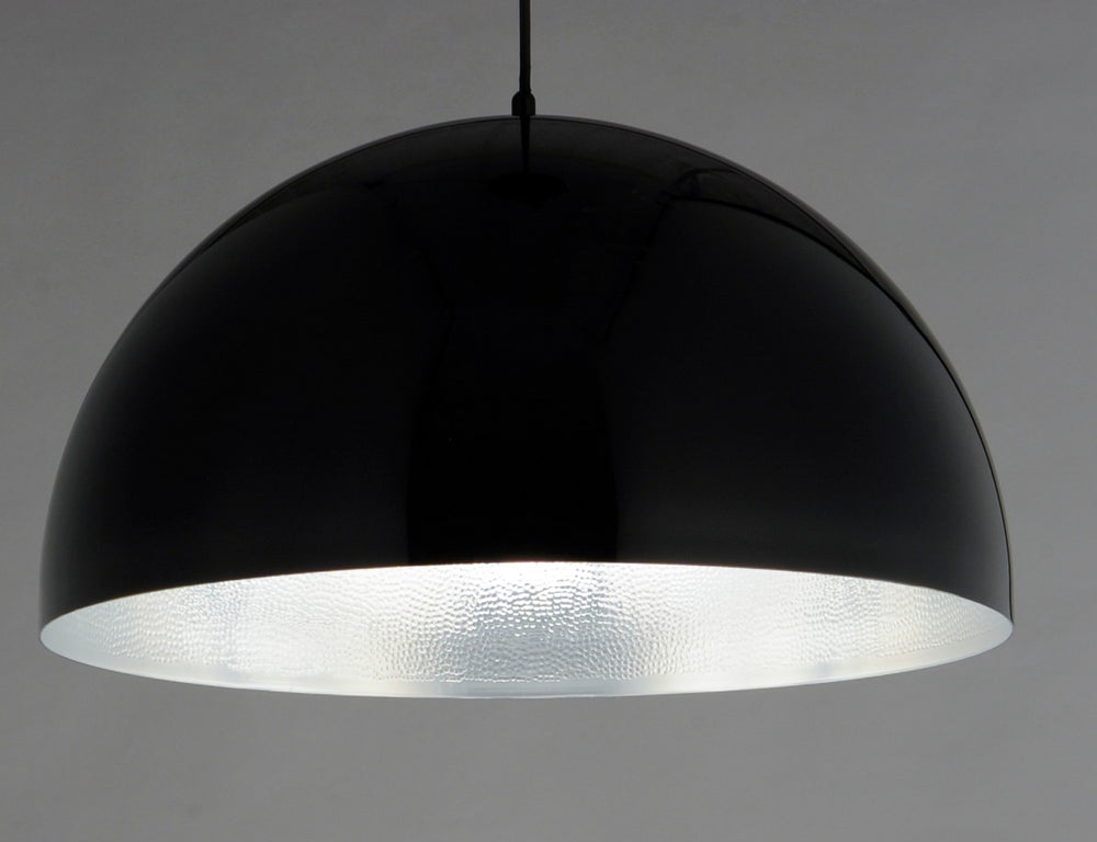 ET2 - E24904-GBAL - LED Pendant - Hemisphere - Gloss Black / Aluminum