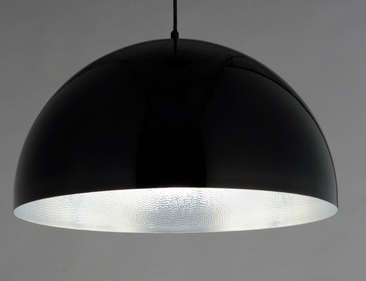 ET2 - E24904-GBAL - LED Pendant - Hemisphere - Gloss Black / Aluminum