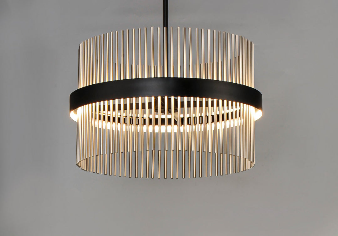 ET2 - E34205-BKSN - LED Pendant - Chimes WiZ - Black / Satin Nickel