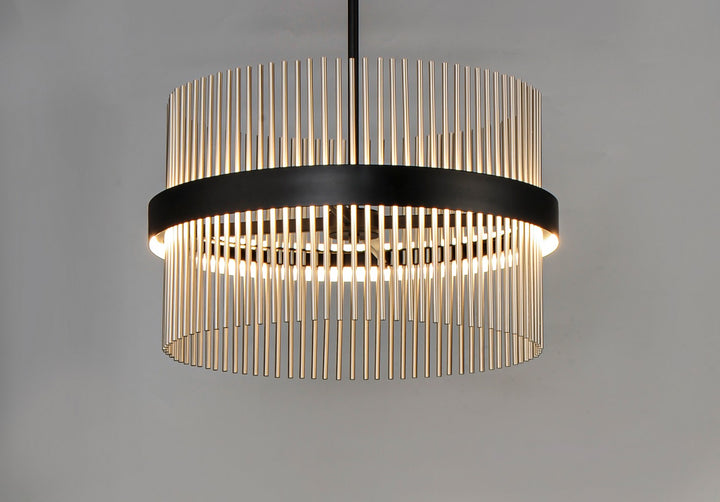 ET2 - E34205-BKSN - LED Pendant - Chimes WiZ - Black / Satin Nickel