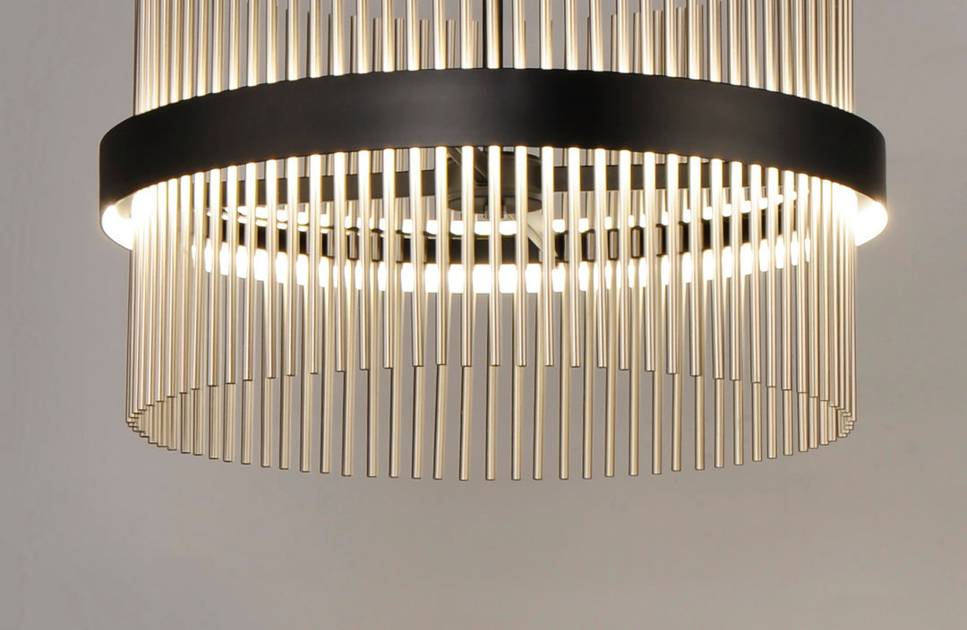 ET2 - E34205-BKSN - LED Pendant - Chimes WiZ - Black / Satin Nickel