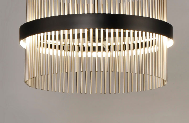 ET2 - E34205-BKSN - LED Pendant - Chimes WiZ - Black / Satin Nickel
