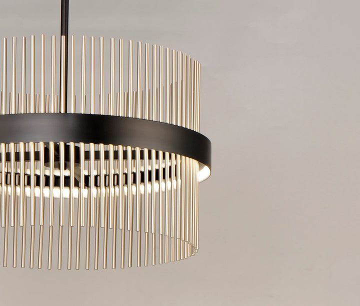 ET2 - E34205-BKSN - LED Pendant - Chimes WiZ - Black / Satin Nickel