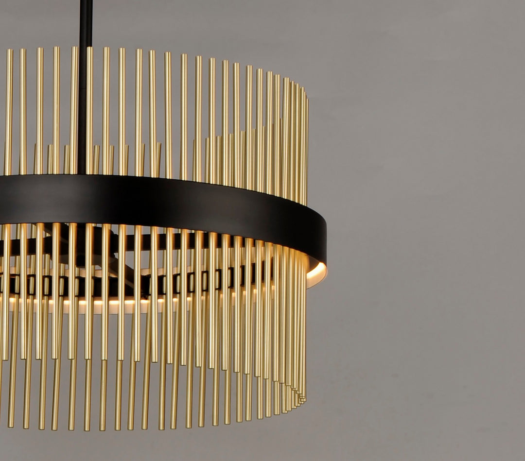 ET2 - E34207-BKSBR - LED Pendant - Chimes WiZ - Black / Satin Brass