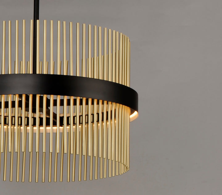 ET2 - E34207-BKSBR - LED Pendant - Chimes WiZ - Black / Satin Brass