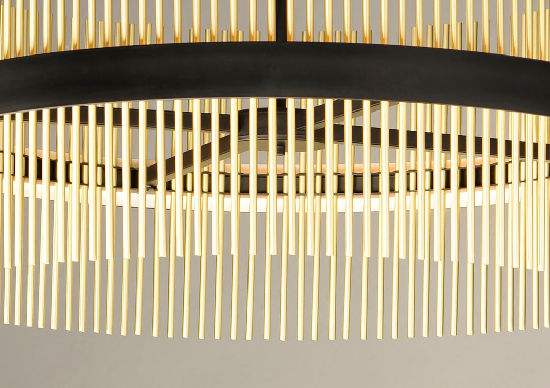 ET2 - E34207-BKSBR - LED Pendant - Chimes WiZ - Black / Satin Brass
