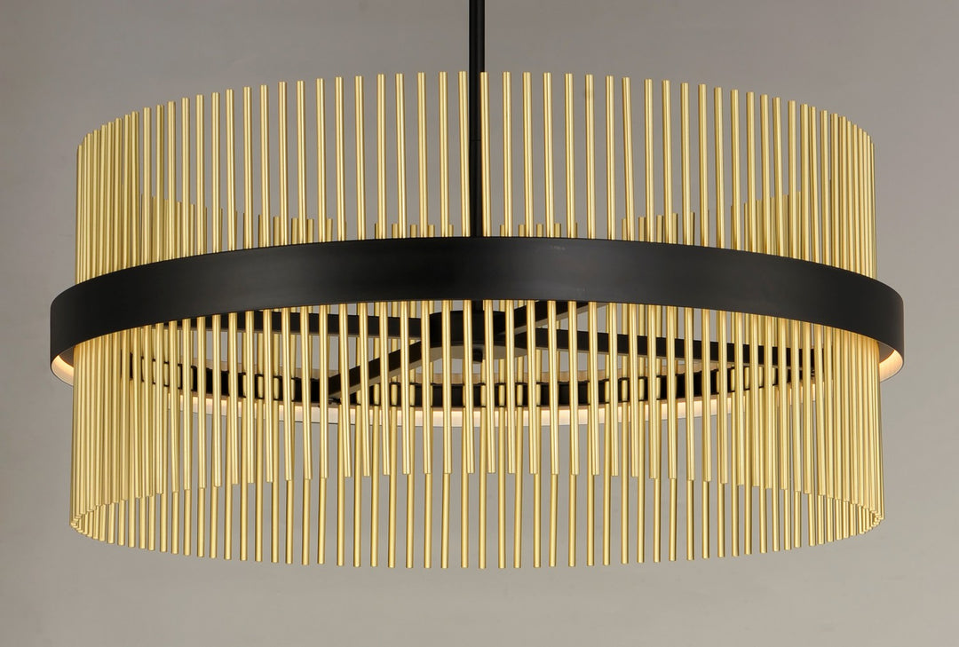 ET2 - E34207-BKSBR - LED Pendant - Chimes WiZ - Black / Satin Brass