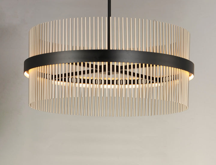 ET2 - E34207-BKSN - LED Pendant - Chimes WiZ - Black / Satin Nickel